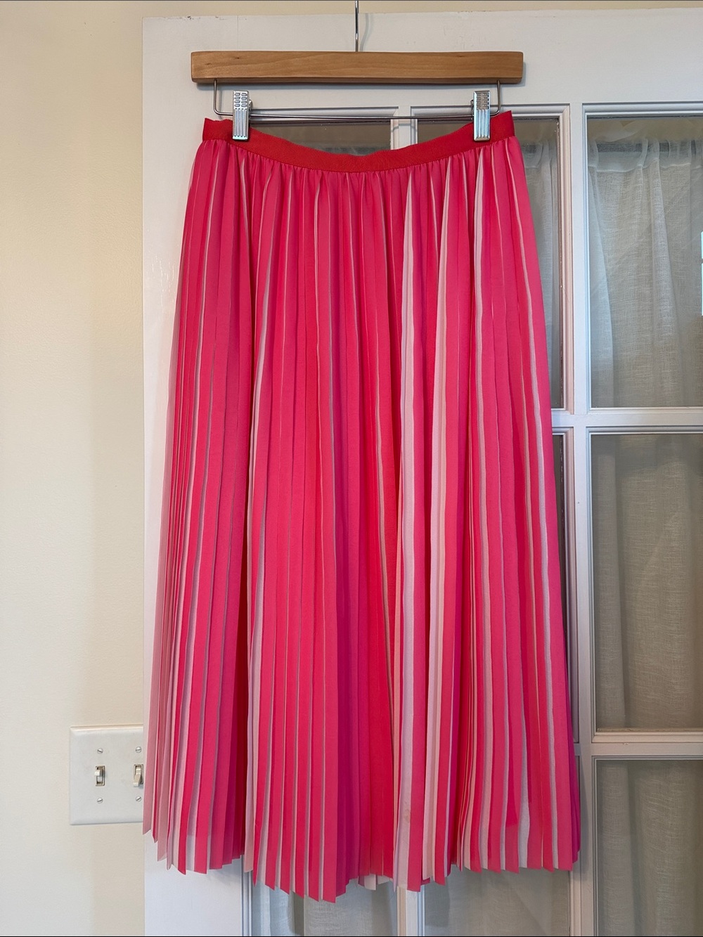 J. Crew Pink Pleated Skirt